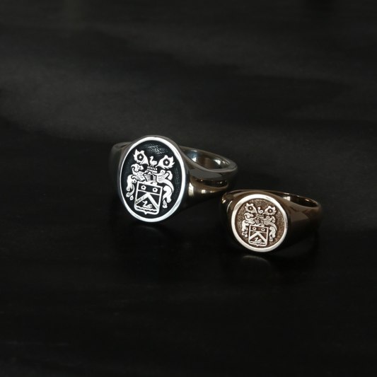 Personalized Family Crest Signet Ring