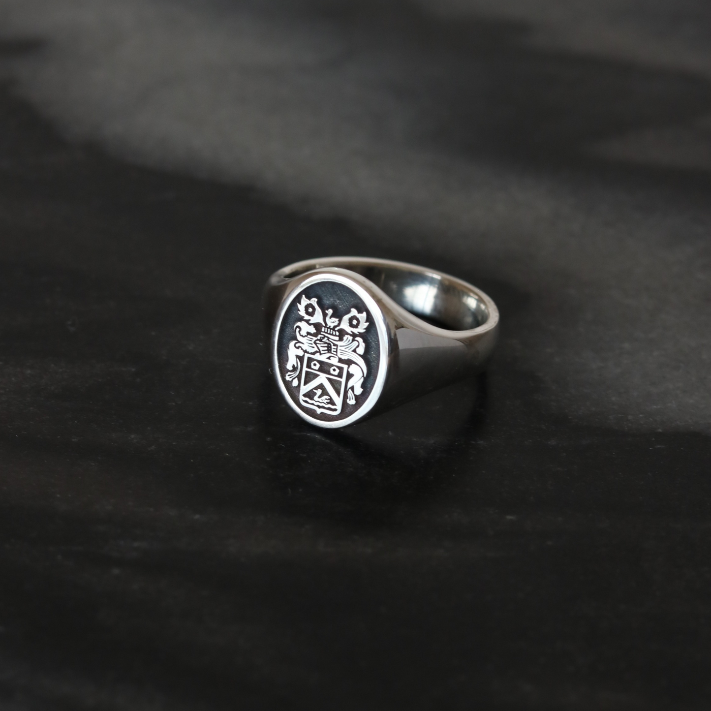 Personalized Family Crest Signet Ring