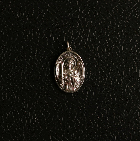 Silver St Michael Pendant and Chain Version 2.0