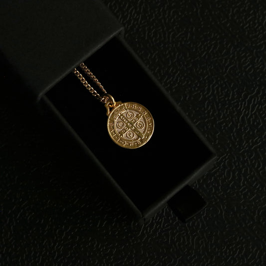 Silver St Benedict Pendant and Chain