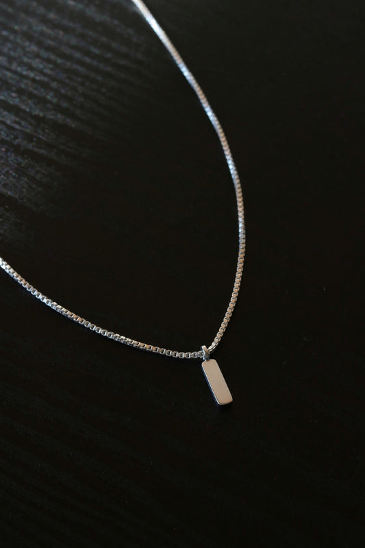 Bar and Cross Pendant with Box Chain Combo