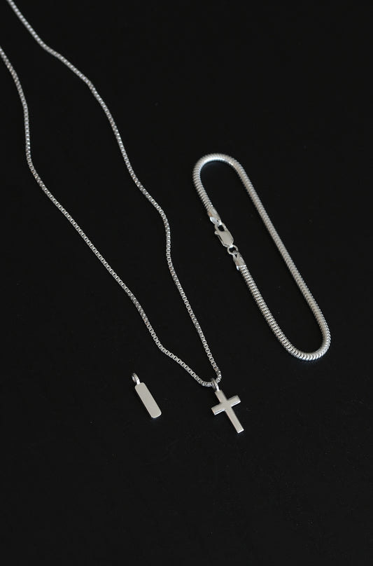 Two Pendants with Chain and Bracelet Combo