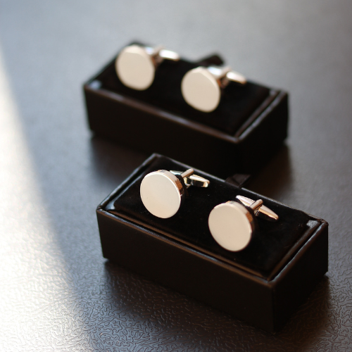 Round Cufflinks - Silver