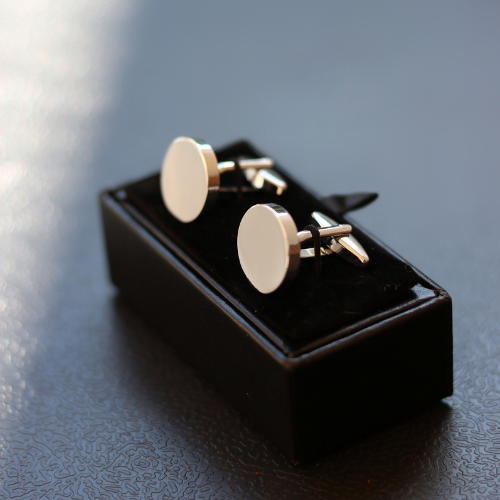 Round Cufflinks - Silver