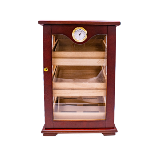 Large Mahogany Wood and Cedar Humidor - 3 tier