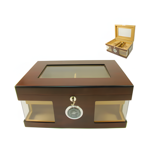 Large Mahogany Humidor – Glass Front
