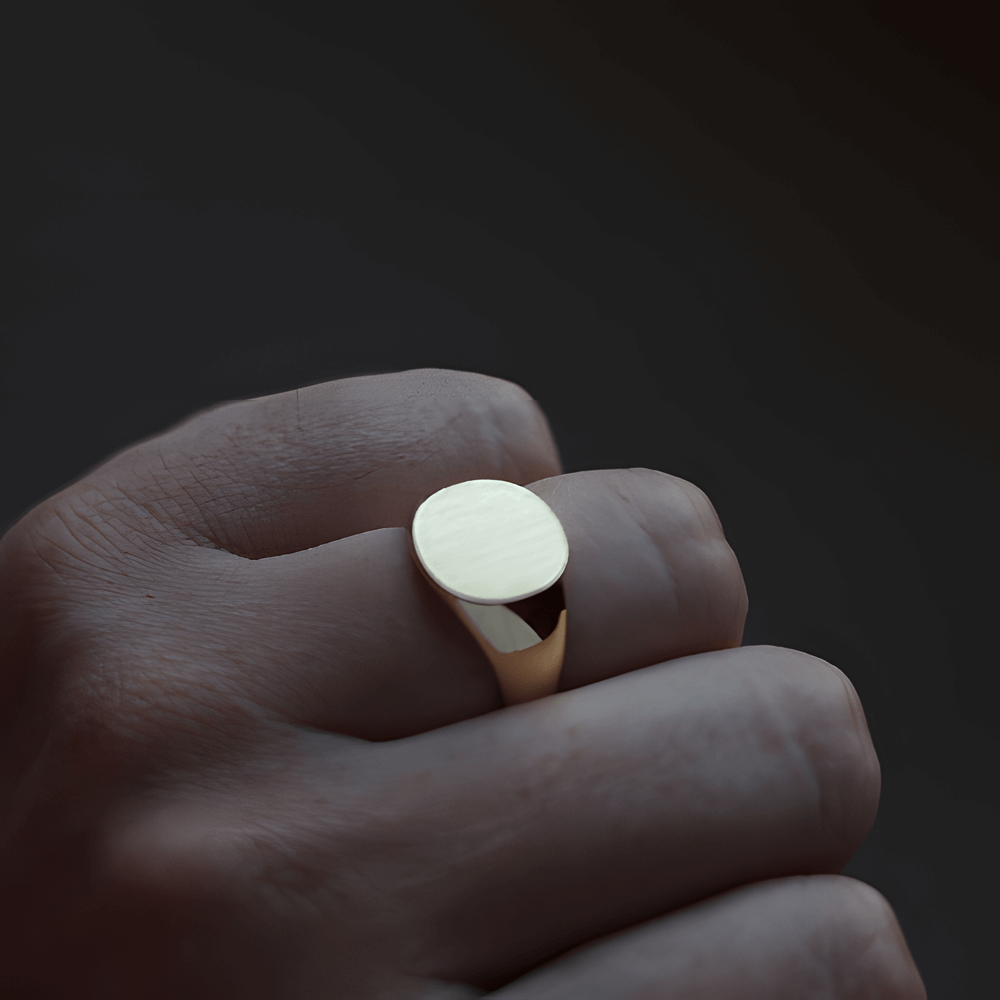 Round Signet Ring - Silver
