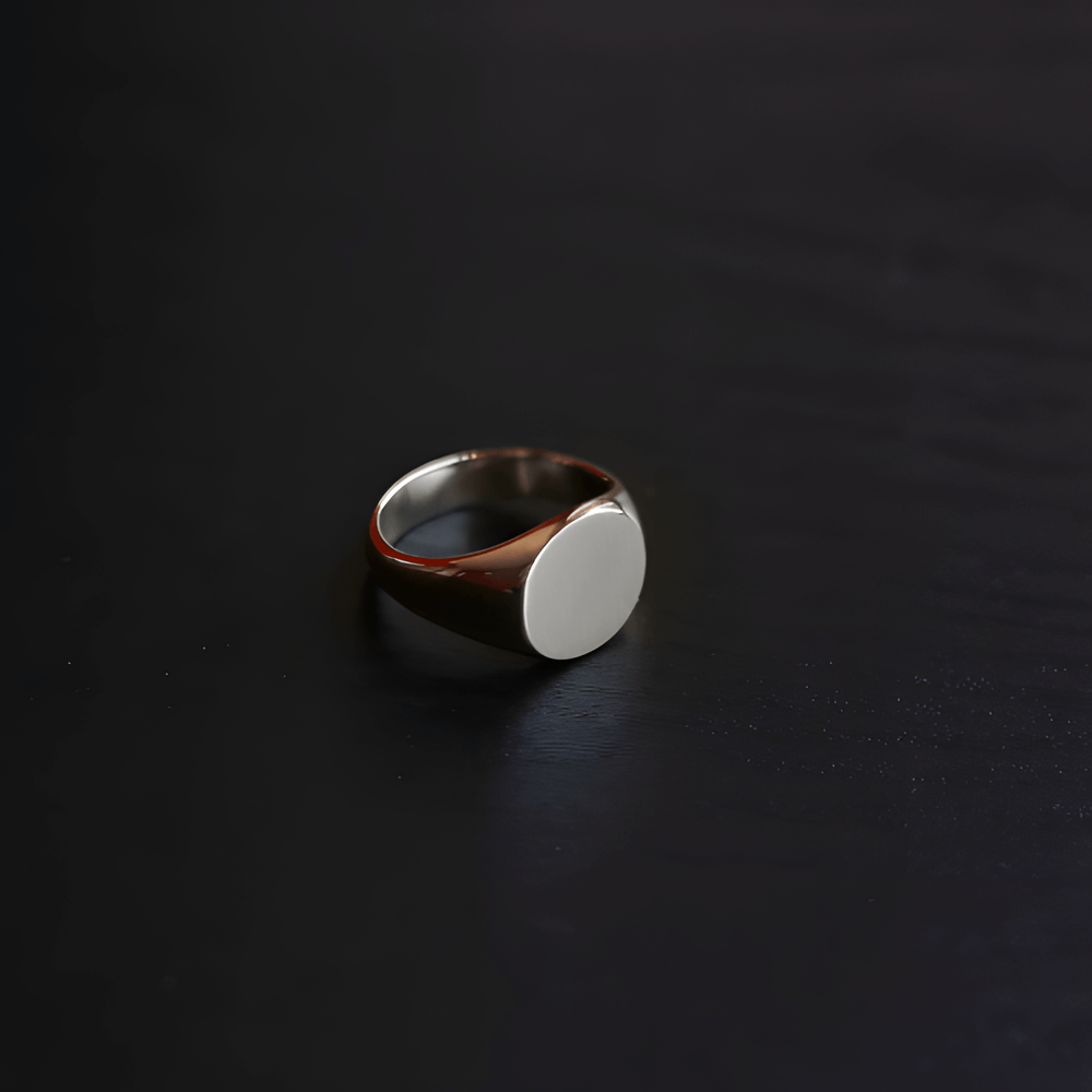Round Signet Ring - Silver
