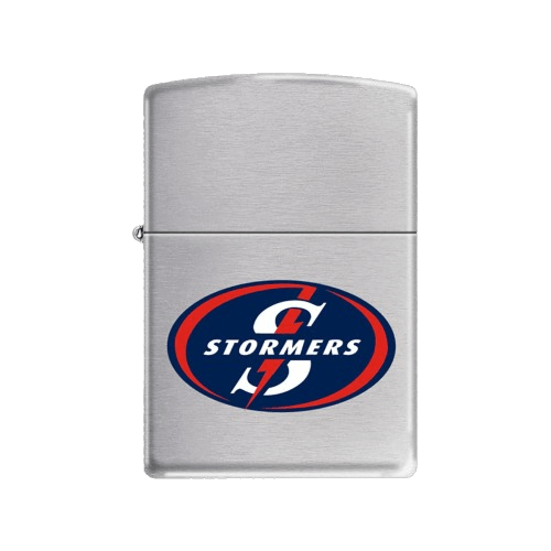 Zippo Lighter - Brushed Chrome - Stormers