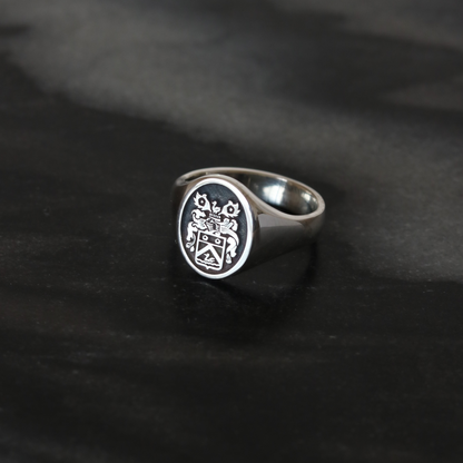 Personalized Family Crest Signet Ring