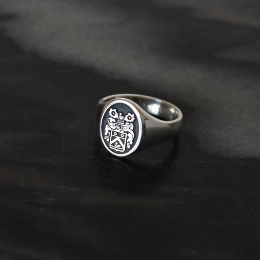 Personalized Family Crest Signet Ring