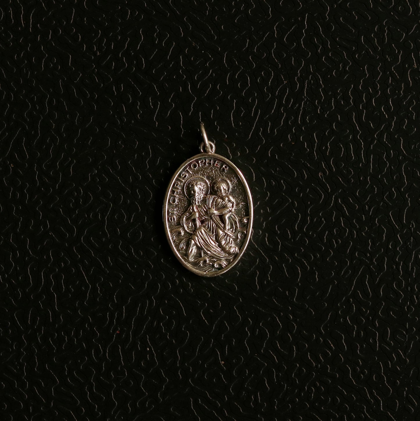 Silver St Christopher Pendant with Cuban link Chain Vesrion 2.0