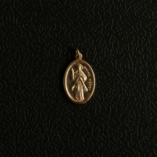 Silver Divine Mary Pendant and Chain