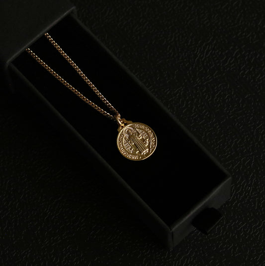 Silver St Benedict Pendant and Chain