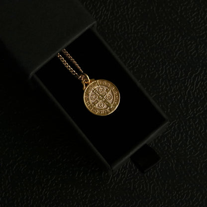 Silver St Benedict Pendant and Chain