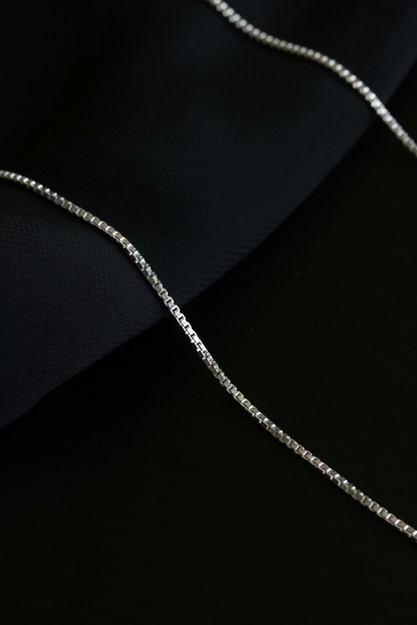 Men's Silver Box Chain Necklace