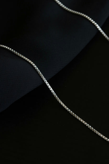 Men's Silver Box Chain Necklace