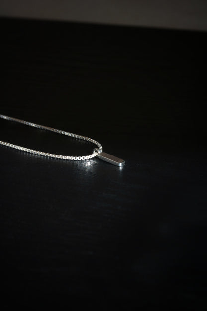 Bar and Cross Pendant with Box Chain Combo