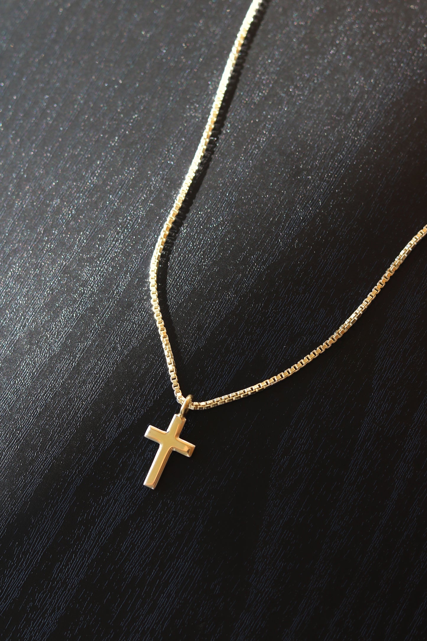 Bar and Cross Pendant with Box Chain Combo