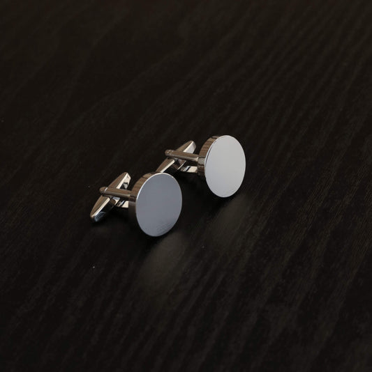 Round Cufflinks - Silver