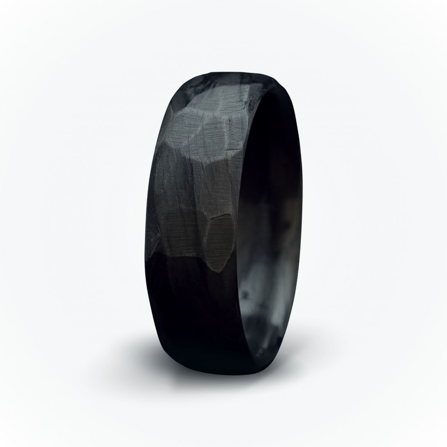 Carbon Fibre Ring - Hammered Finish