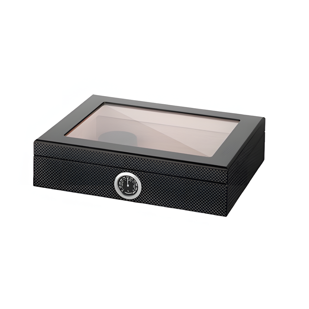 Carbon Fiber Glass-Top Humidor