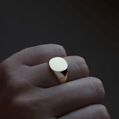 Round Signet Ring - Silver
