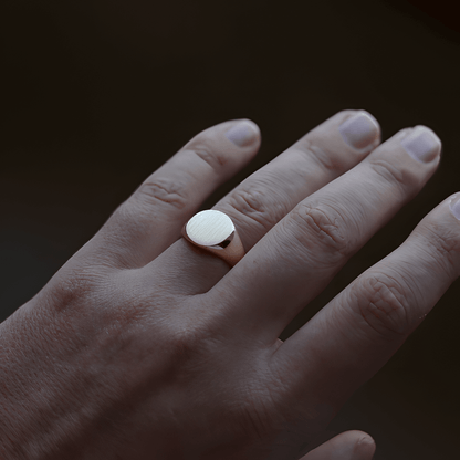 Round Signet Ring - Silver